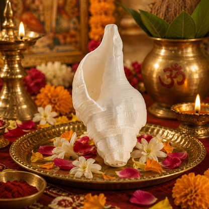 Authentic Shankh – Premium Original Sacred Conch Shell for Divine Pooja Rituals